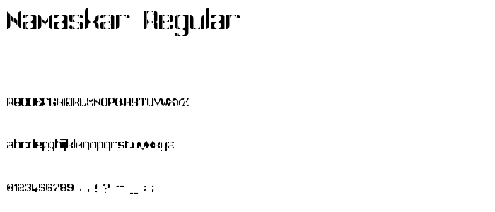 Namaskar Regular font